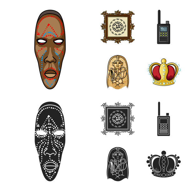 在石棺上画上法老的步话机图片下载