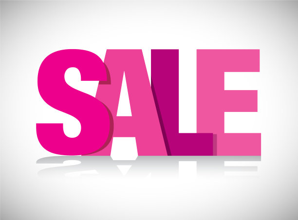 粉红色的销售标志图片下载