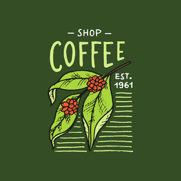 集咖啡现代复古元素为一体图片下载