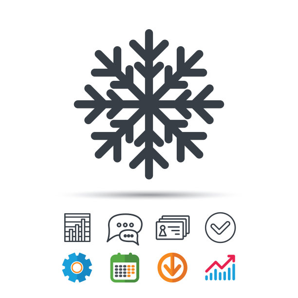 雪花图标空调标志图片下载