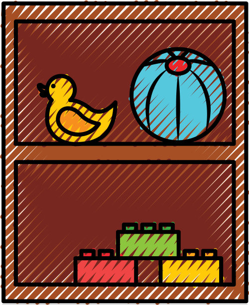 装玩具的木制抽屉图片下载