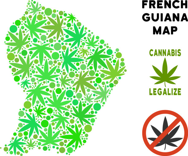 版税免费大麻叶风格法属圭亚那图片下载