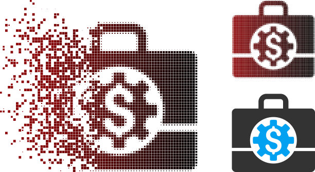 移动像素半色调银行职业选项图标图片下载