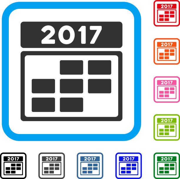 2017日历周网格框图标图片下载