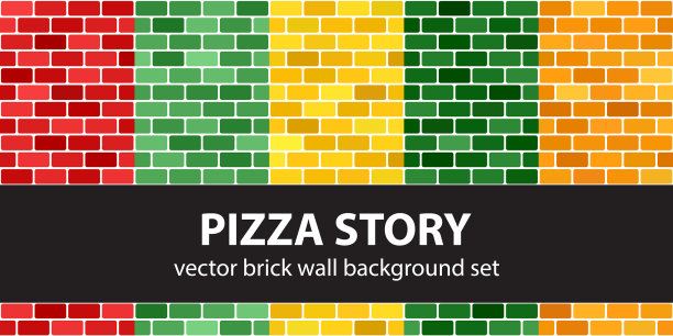 砖纹套披萨故事无缝砖图片下载