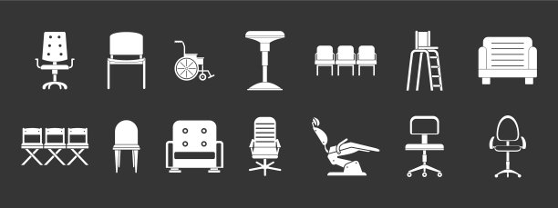 椅子图标设置为灰色图片下载