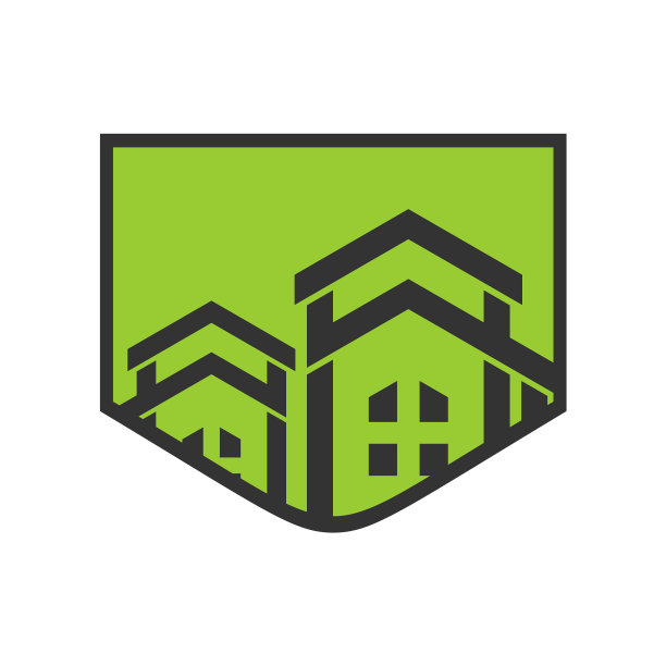 豪华住宅绿色徽章标志图片下载