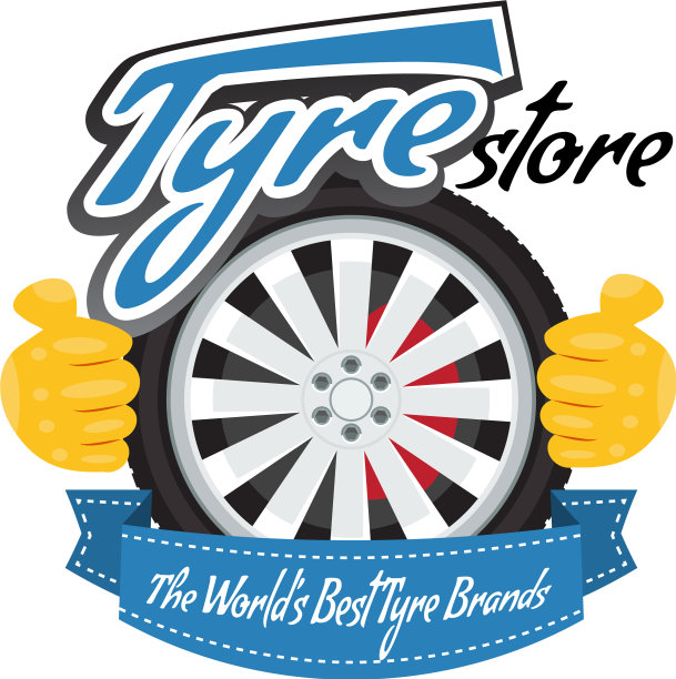 轮胎店或修理厂的标志用红丝带摩登图片下载