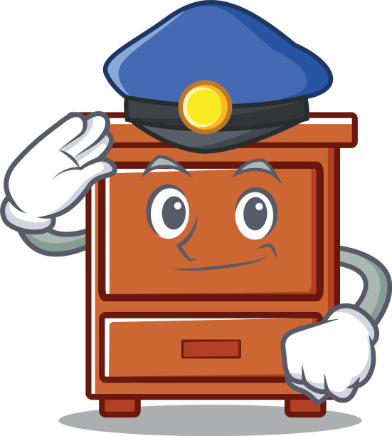 警察木抽屉人物卡通图片下载