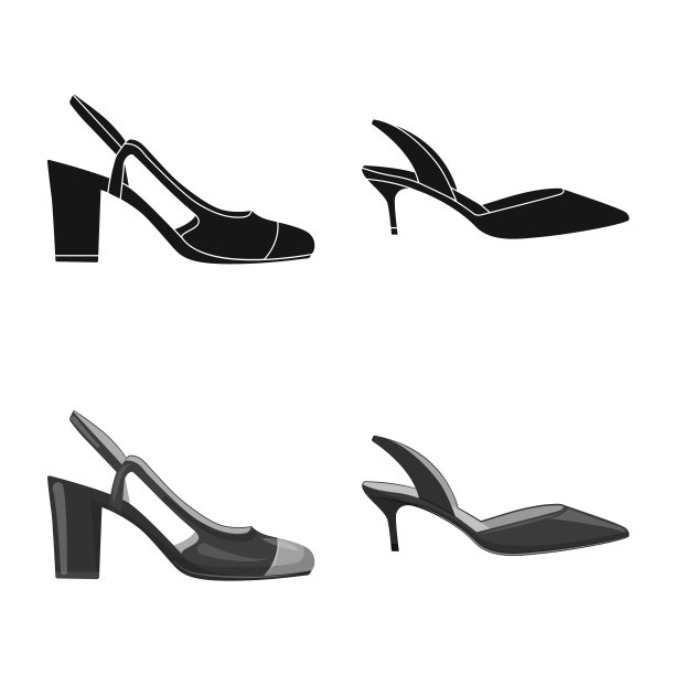 鞋的设计和女人的标志套图片下载