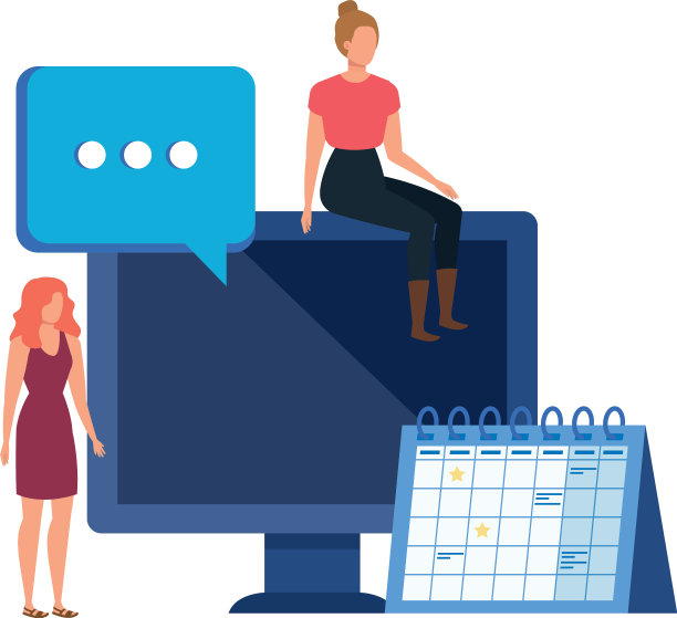 年轻女性与桌面角色图片下载