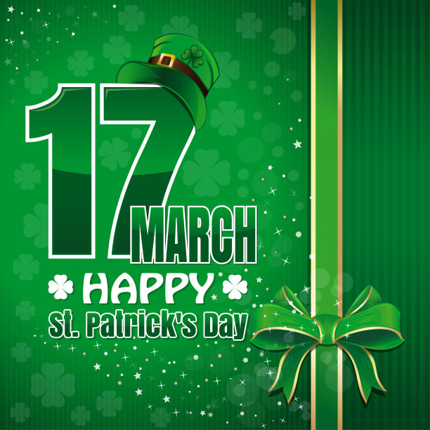 节日绿色背景以圣帕特里克节为背景图片下载