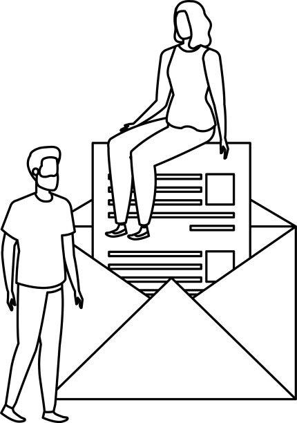 用信封字符将人们分组图片下载
