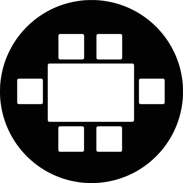 俯视图餐厅家具图标图片下载