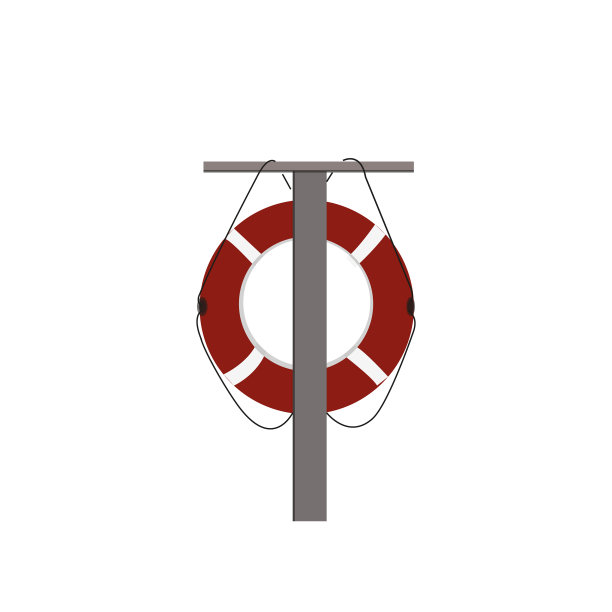 支柱上的生命环图片下载