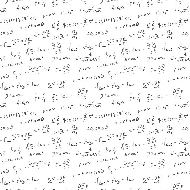 笔迹科学背景无缝图案图片下载