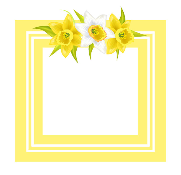 装饰框架的照片或文字春天的鲜花图片下载