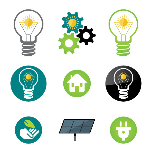 绿色能源太阳能图标图片下载