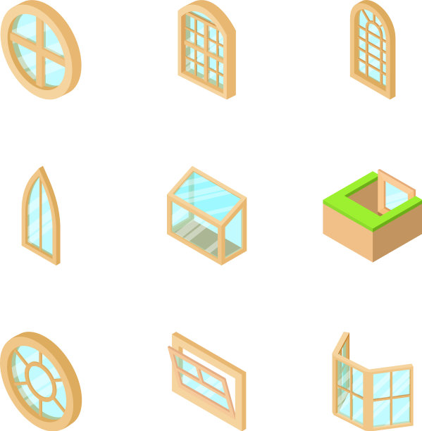 窗口打开图标设置等距样式图片下载