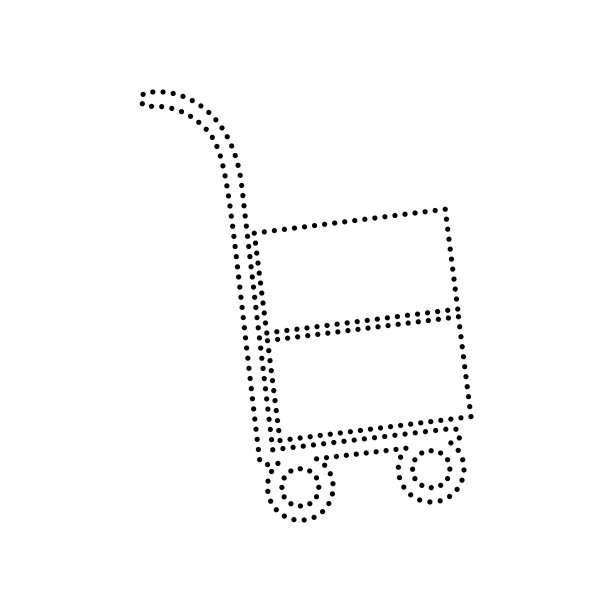 手扶车标志上黑点点的图标图片下载