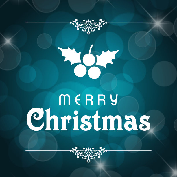 圣诞贺卡与黑色背景图片下载