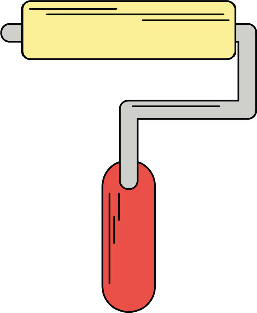 油漆滚轮工具图标图片下载