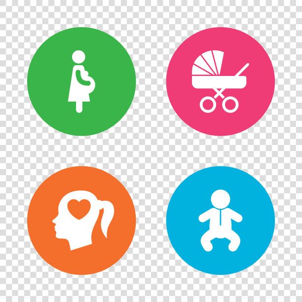 孕妇图标婴儿婴儿怀孕童车图片下载