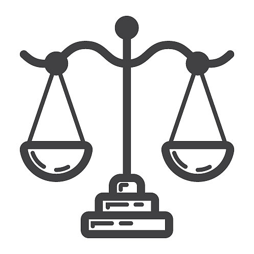 天秤座线形图标：商业金融的衡量标志图片下载