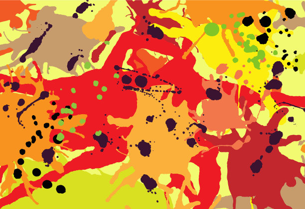 红色橙色的栗色墨水溅背景图片下载