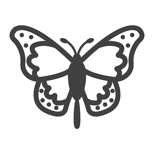 蝴蝶线条图标，复活节和节日元素图片下载