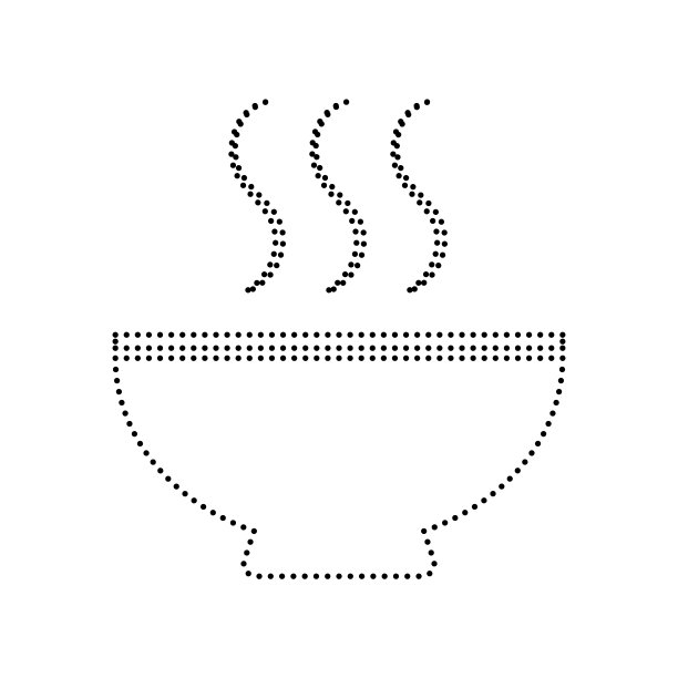 汤的标志是白色的黑点的图标图片下载