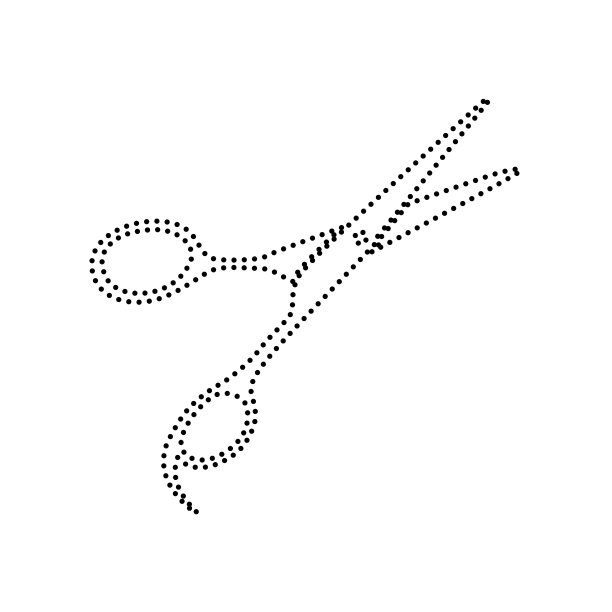 剪头发的剪刀上黑点图片下载