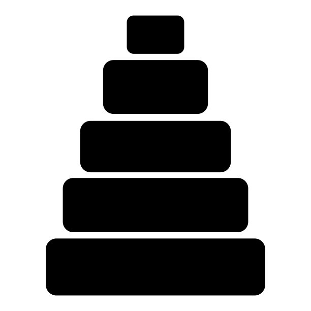 儿童金字塔图标风格简单图片下载