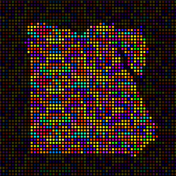 埃及彩色圆点抽象地图图片下载
