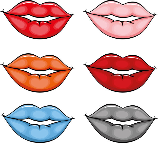 扁女孩的唇色集图片下载