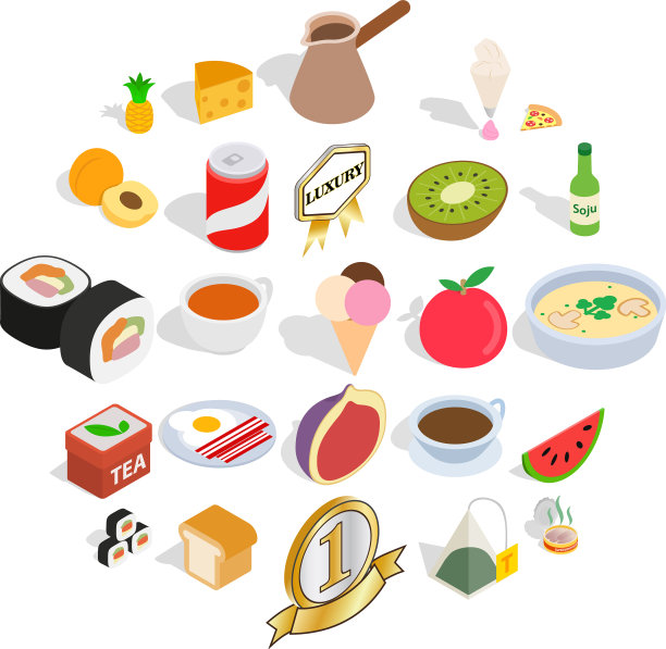 苏打水图标设置等距样式图片下载