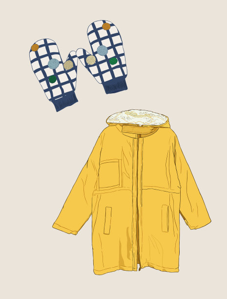 设置冬季服装速写图片下载