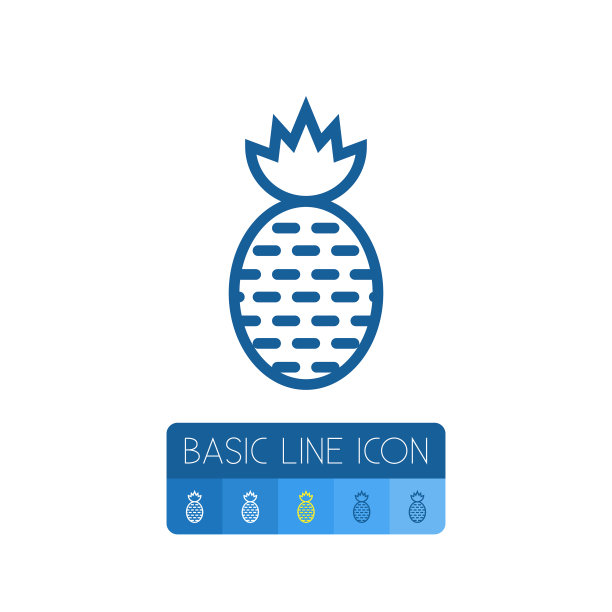 孤立的热带水果轮廓新鲜图片下载