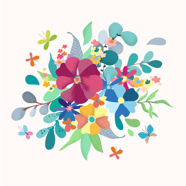 花色简单的花束图片下载