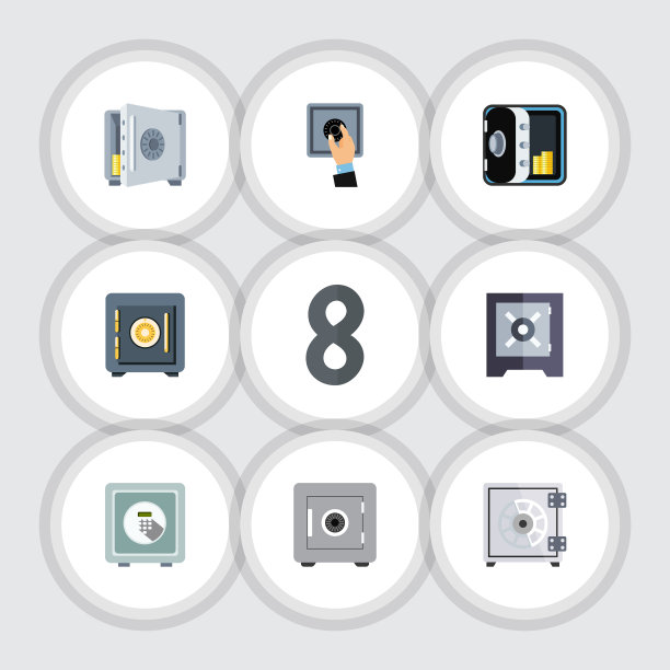 平面图标封闭套币封闭安全图片下载