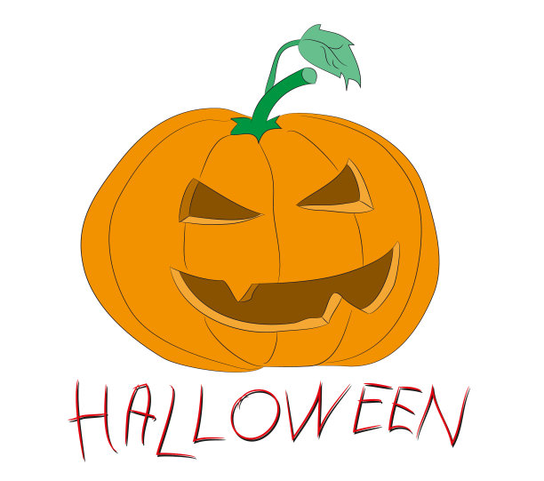 万圣节南瓜画颜色图片下载