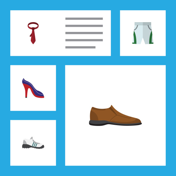 平底图标服装套高跟鞋运动鞋男性图片下载