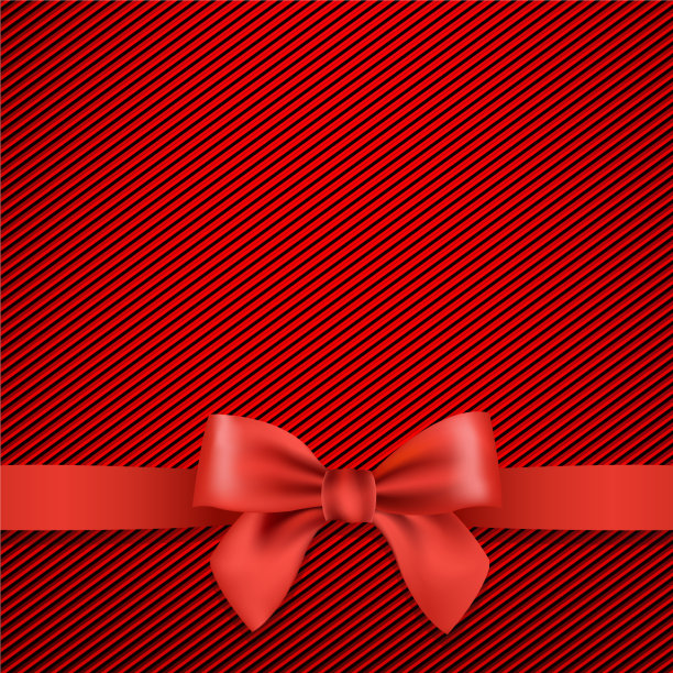 红色背景带蝴蝶结图片下载