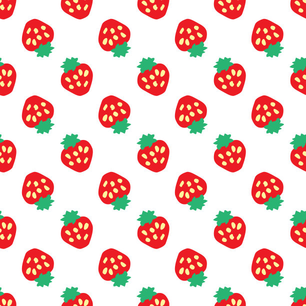 摘要无缝白草莓背景图片下载