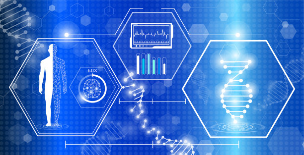 蓝色抽象背景技术概念图片下载