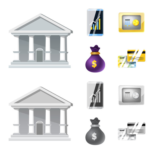 银行和货币标志套图片下载