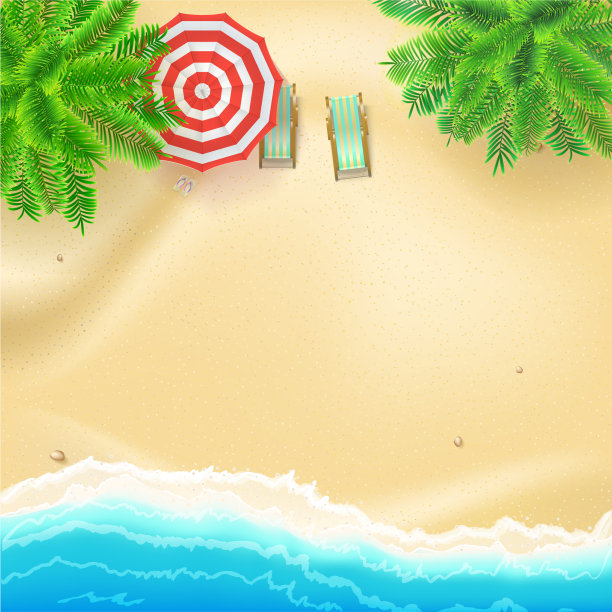 海滨和沙质海滩平躺俯视图图片下载