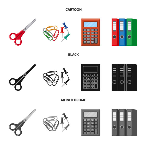 办公用品标识孤立对象图片下载