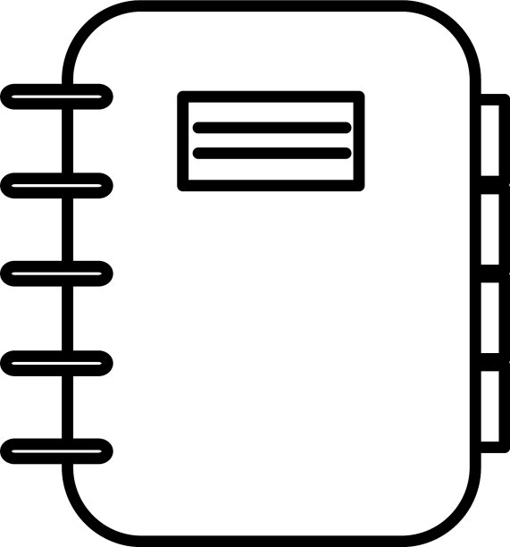 笔记本冒险细线图标设计图片下载