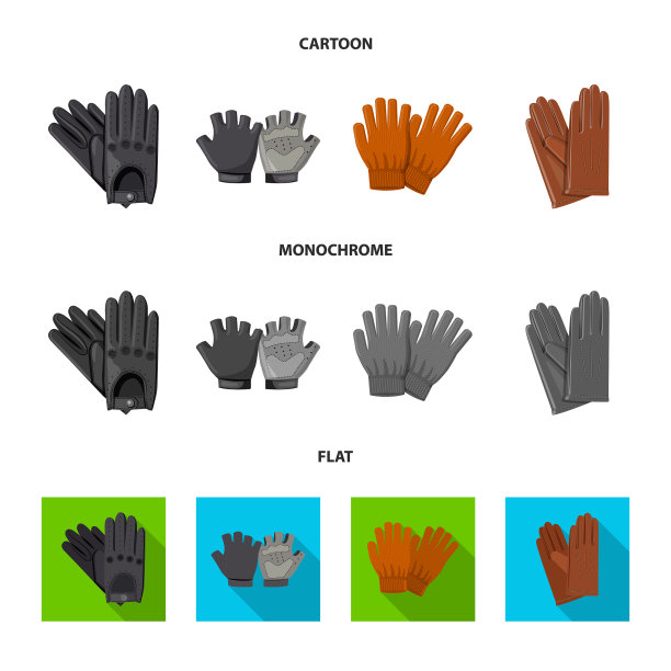 手套的设计和冬季图标套图片下载